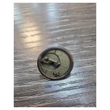 Sterling Silver Round Pinback Badge