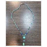 Sterling Silver Turquoise Beaded Necklace