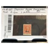 US #667 Kansas Overprinted 9c Stamp