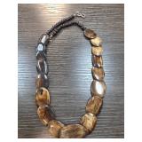 Kenneth Lane Wood Beaded Necklace