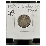 1855 P Seated Liberty Dime