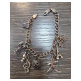 Sterling Silver Charm Bracelet with Unique Charms