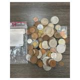 World Coins with Storage Bag