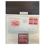 1947 US Air Mail First Day Cover with Plate Block