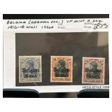 Belgium WWI German Occupation 1916-18 Stamps