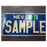 1973 Nevada Sample License Plate