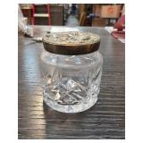 Royal Brierley Crystal Jar with Ornate Lid