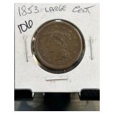 1853 United States Large Cent Coin