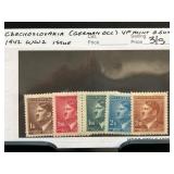 1942 Czechoslovakia German Occupation Stamps