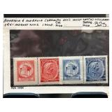 Bohemia and Moravia 1941 Mozart WWII Stamps