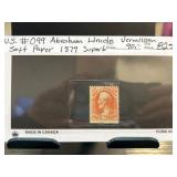 Abraham Lincoln 1879 Vermilion Stamp