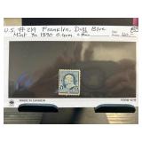 1890 US #219 Franklin Dull Blue Postage Stamp