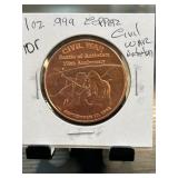 Civil War Battle of Antietam 1 oz .999 Copper Coin