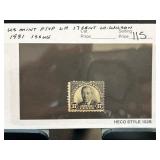 1931 17-Cent Woodrow Wilson US Mint Stamp