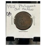 1905 Philippines One Centavo Coin