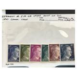 Germany 1941 Commemorative Stamp Set