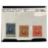 Honduras 1891 President Bogran Issues