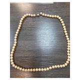 Strand of Cream-Colored Beads Sterling Clasp