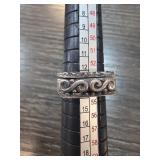 Sterling Silver Ring with Scrolling Design