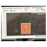 1927 US 9-Cent Jefferson Mint Stamp