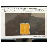 1927 10-Cent Monroe Stamp, Mint Hinged
