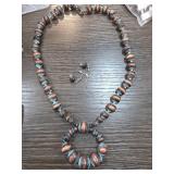 MCM Beaded Necklace and Earring Set