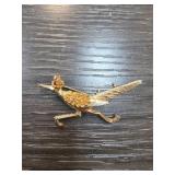 Hobe Gold-Tone Roadrunner Brooch