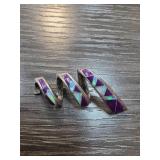 Native American Sterling Silver Pendant w Opal