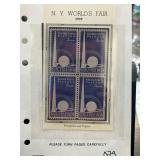 1939 N.Y. Worlds Fair 3-Cent Stamp Block