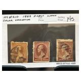 1883 U.S. #210 2-Cent Washington Stamps