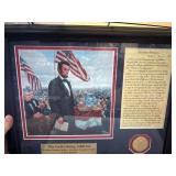 Framed Gettysburg Address Tribute Display
