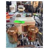 Solid Copper Salt and Pepper Set with Box