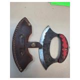 Handcrafted Ulu Knife with Leather Sheath