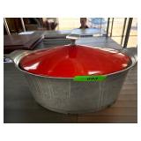 Griswold Dutch Oven with Red Lid