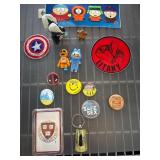 Novelty Pins, Tokens, and Keychain Items