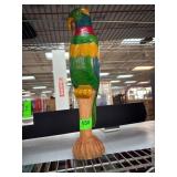 Hand-Painted Wooden Parrot Figurine