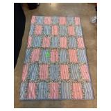 Patchwork Quilt with Floral and Stripe Patterns