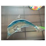 Handcrafted Glass Dolphin Figurine