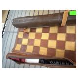 Portable Leather Chess and Checkers Set