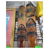 Carved Wooden Tribal Wall Art With Wildlife Motif