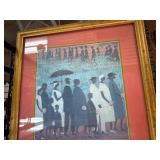 Framed Artwork Depicting Procession Scene