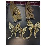Decorative Metal Butterfly Figurines Set