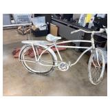 Vintage White Bicycle with Rear Rack