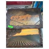 Two Carved Wooden Wall Plaques with Landscape Desi