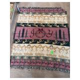 Holiday-Themed Tapestry and Santa Hanging