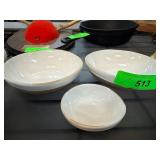 Three Artefact White Bowls by FCH