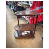 Three-Tier Wooden Shelf Unit