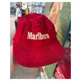 Red Marlboro Corduroy Snapback Hat