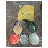 1970s Aluminum Mardi Gras Doubloons Assortment