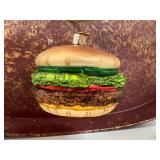 OWC Old World Glass Hamburger Ornament